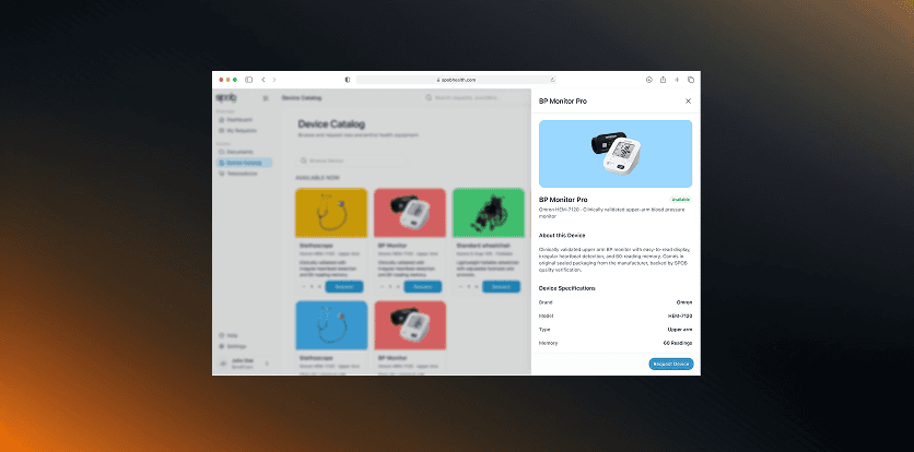 Medical device catalogue dashboard